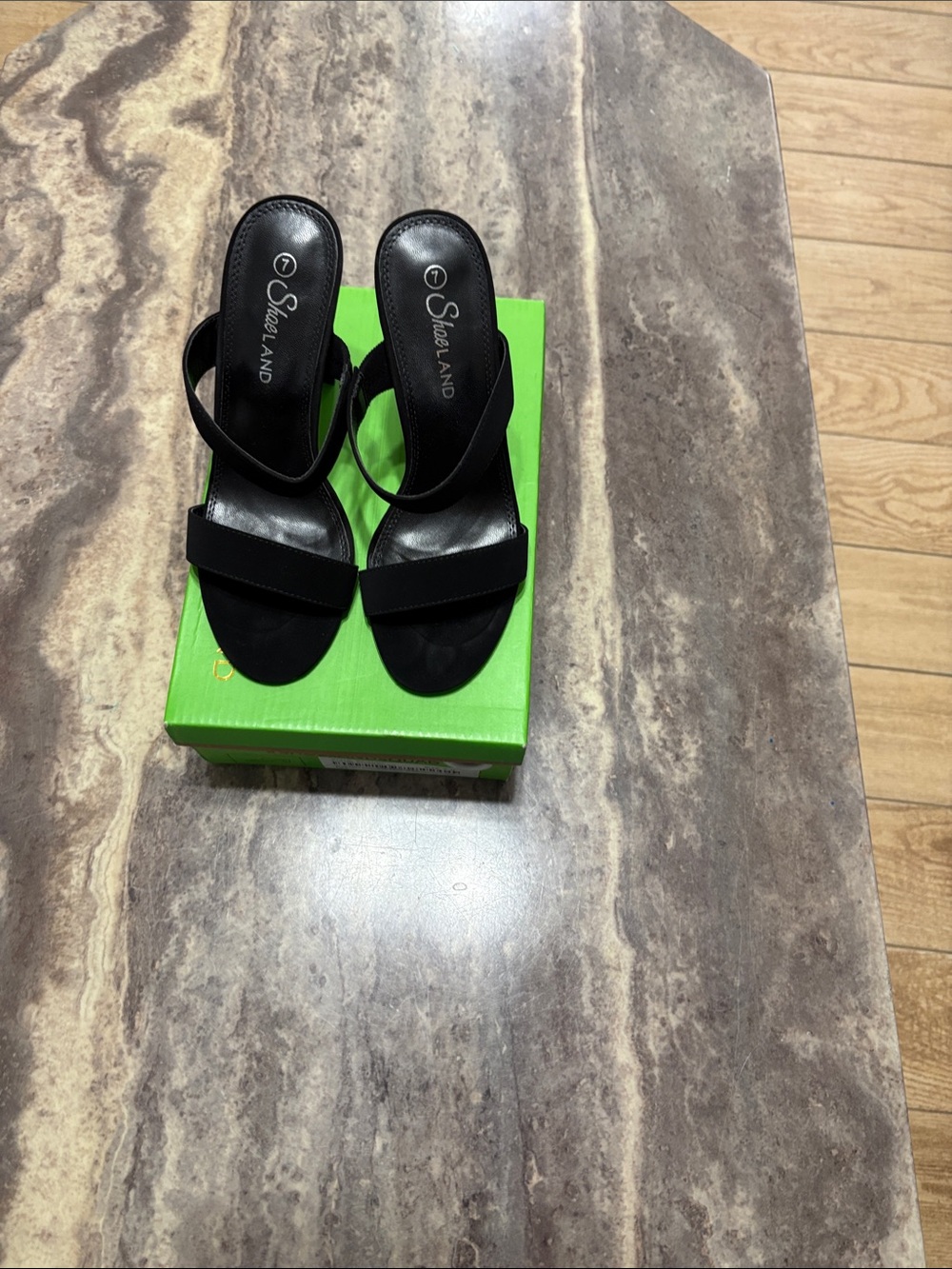 Women's Black Strappy Heeled Sandals